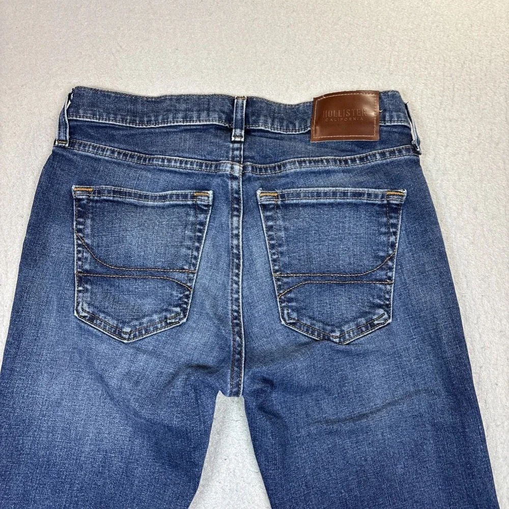 Hollister Bootcut Blue Denim Jean Regular Fit 5-Pocket‎ Women Medium Wash 28X28